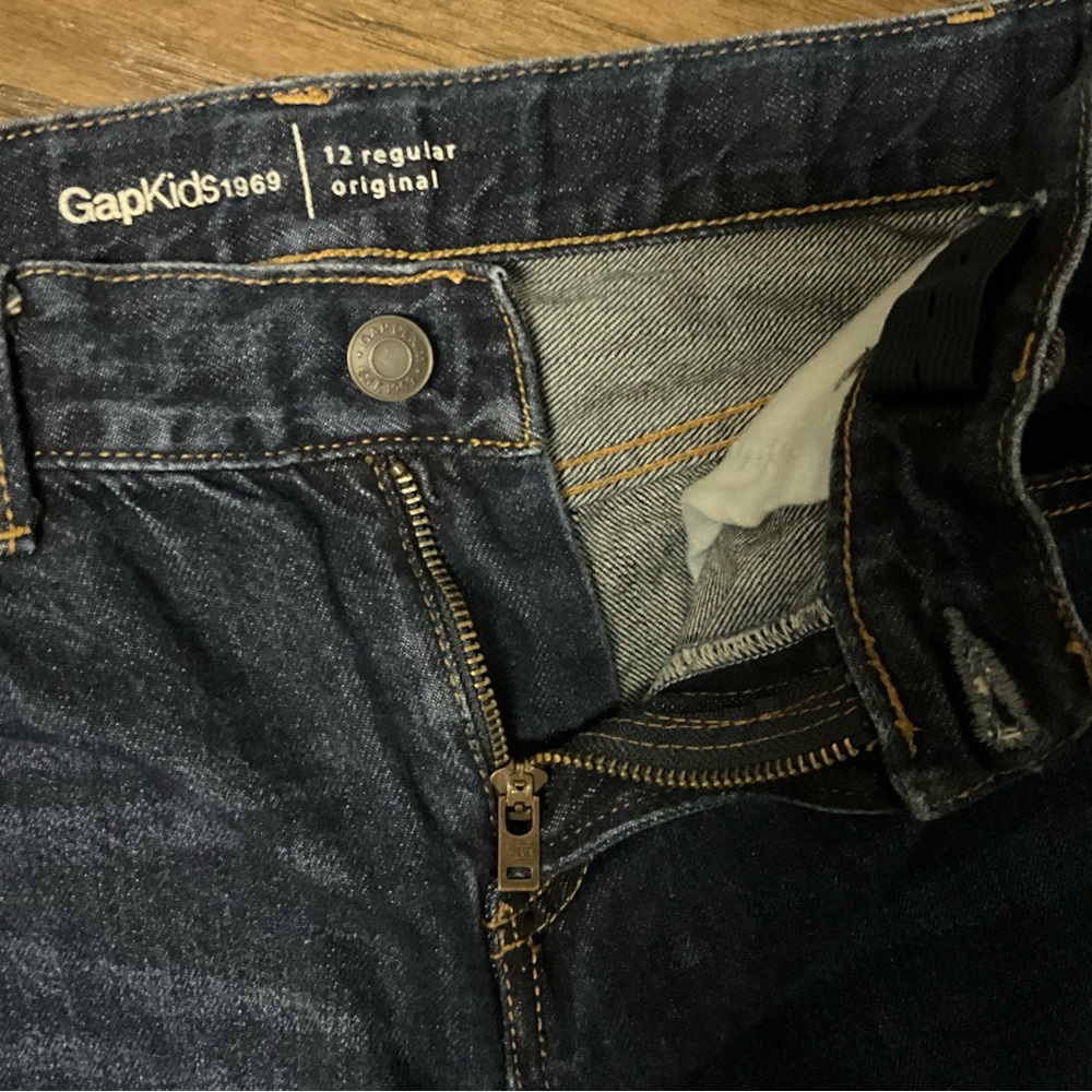 NWOT Sz12 Gap Boys Sz 12 Regular / 23” Inseam / Adj Waist School Clothes Jeans - Picture 3 of 8